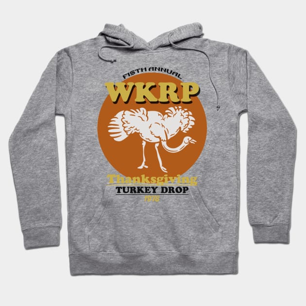 wkrp turkey Hoodie by NaturalSupranatural Podcast